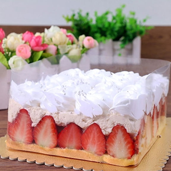 Uonlytech Baking Paper for Cake Tins Wrapping Paper Transparent Plastic Food Packaging 1 Set