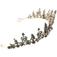 thumbnail image 1 of Uonlytech Black Crystal Bride Crown Wedding Hair Accessories Stylish Lightweight, 1 of 5