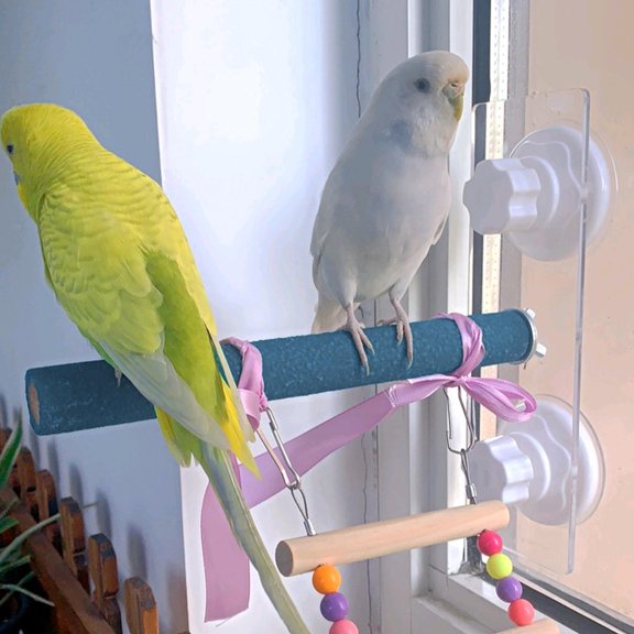 Uonlytech Bird Perches Parrot Perch Pet Bird Perch Rod Blue Wood 1Pack
