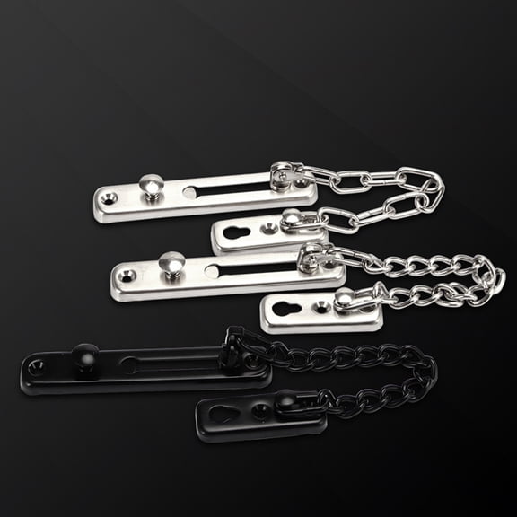Uonlytech Black Door Lock Chain Thickened Chain Guard for Door Security and Ventilation