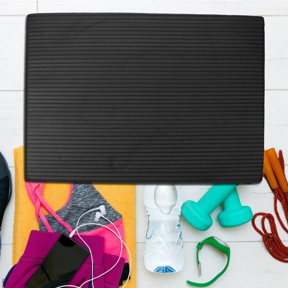 Uonlytech Black Exercise Mat with Nbr Foam Balance Training Pad for Yoga and Physical Therapy Use