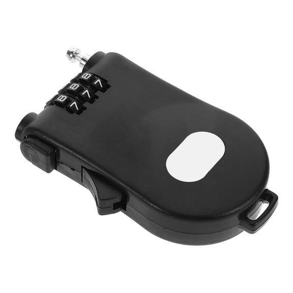 Uonlytech Black Retractable Cable Lock tsa Digit Password Steel Padlock For Travel 1Pack