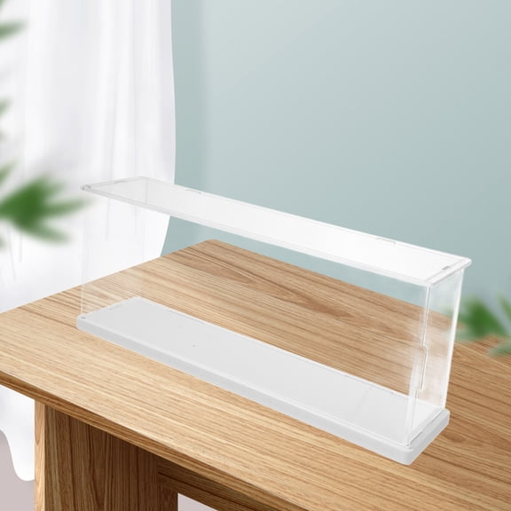 Uonlytech Clear Acrylic Display Case for Collectibles Compact Showcase for Desk Or Cabinet Use
