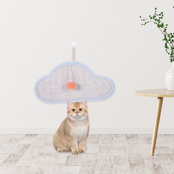 Uonlytech Cloud Shape Hanging Cat Scratching Pad with Sisal for Indoor Cat Activity