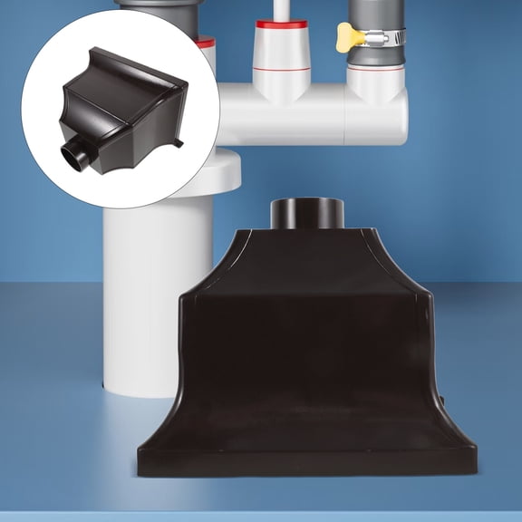 Uonlytech Coffee Aluminum Roof Rain Diverter and Gutter Downspout Connector for Outdoor Use