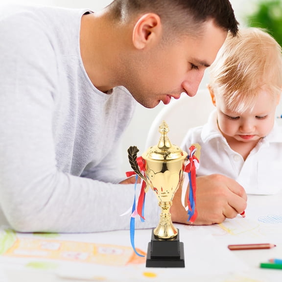 Uonlytech Compact Golden Trophy for Sports Competition Made of Durable Lightweight Plastic