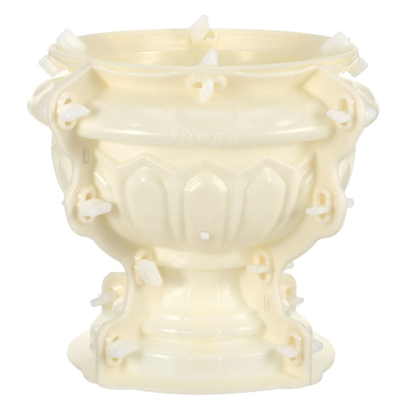 Uonlytech Beige Plastic Planter Mold for Crafting Decorative Flower Pots