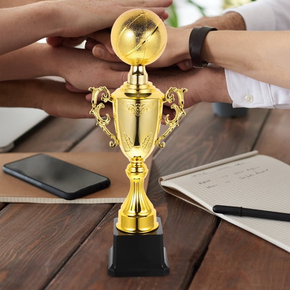 Uonlytech Creative Shaped Basketball Trophy Decor for Celebration and Award Ceremony