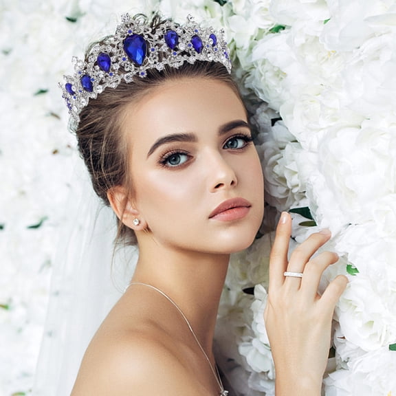 Uonlytech Crown Wedding Tiaras Rhinestone Jewelry for Brides 1Set