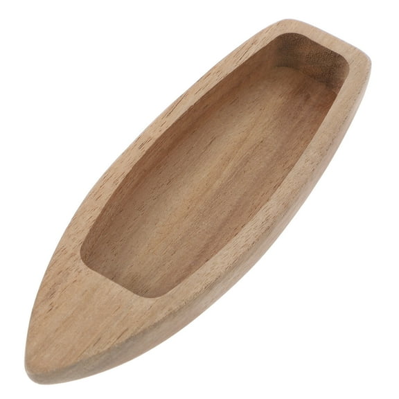 Uonlytech Wood Craft Boat Adornment Wooden Boat Decor As Shown 1Pack 14.80X4.50X2.00Cm
