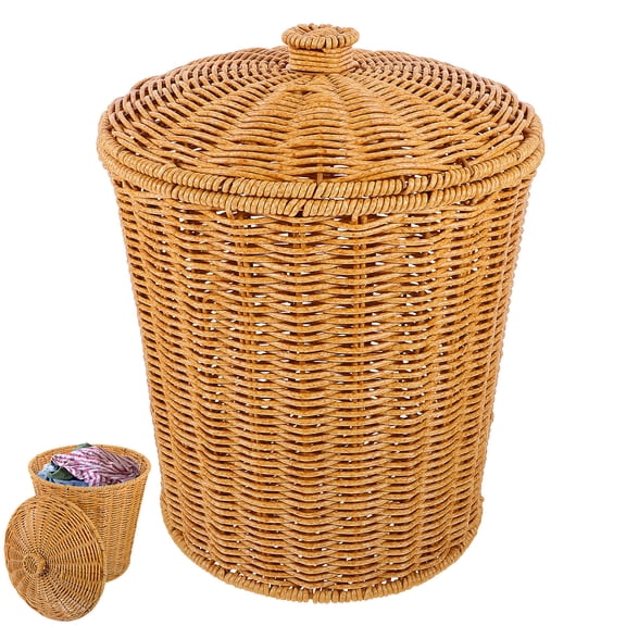Uonlytech Chocolate PP Storage Basket for Bedroom Bathroom and Home Organization