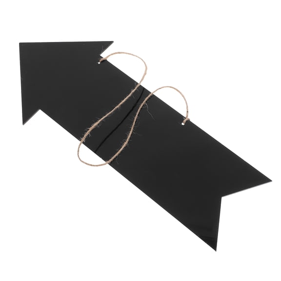 Uonlytech Double Sided Chalk Compatible Black Acrylic Hanging Sign Board for Indoor Use
