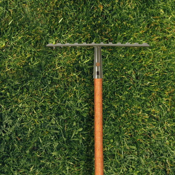 Uonlytech Heavy-Duty Metal Garden Rake with 12 Teeth for Effective Yard Cleanup and Garden Maintenance