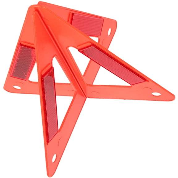 Uonlytech Emergency Reflective Triangle for Outdoor Use Red Roadside Safety Triangle with Sturdy Portable Frame