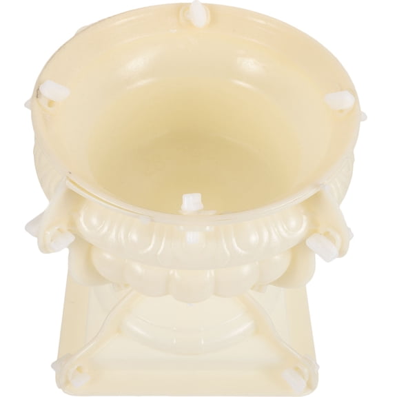 Uonlytech Flower Pot Casting Mold Reusable Plastic Roman Column Beige Garden 1Pcs
