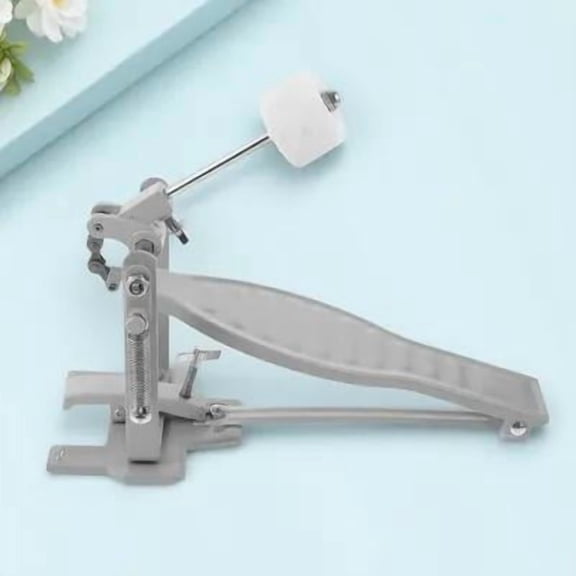 Uonlytech White Single Drum Pedal Professional Replacement Part for Percussion Instruments