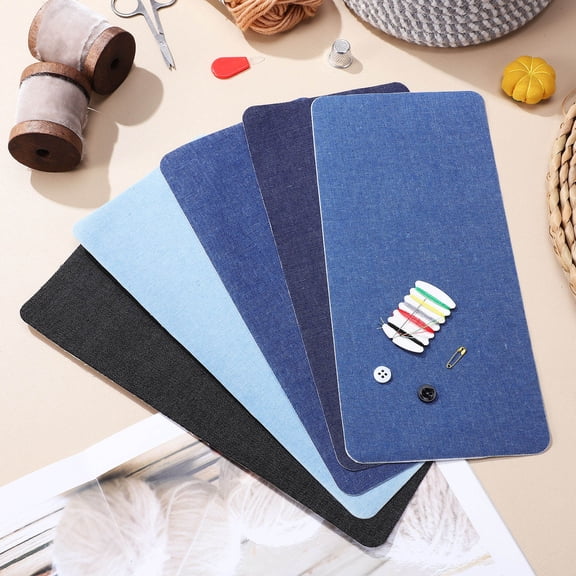 Uonlytech Clothing Repair Patches Cotton Iron on Assorted Colors for Holes and Decor 15Pcs
