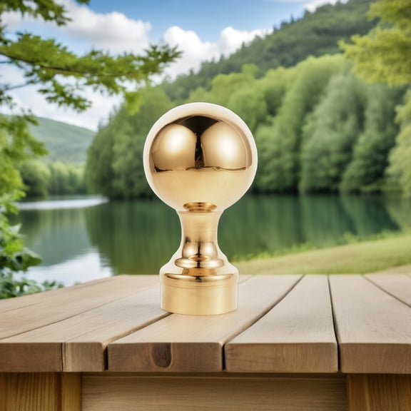 Uonlytech Golden Metal Flagpole Finial Topper Resistant to Weather for Outdoor Flag Pole Decoration