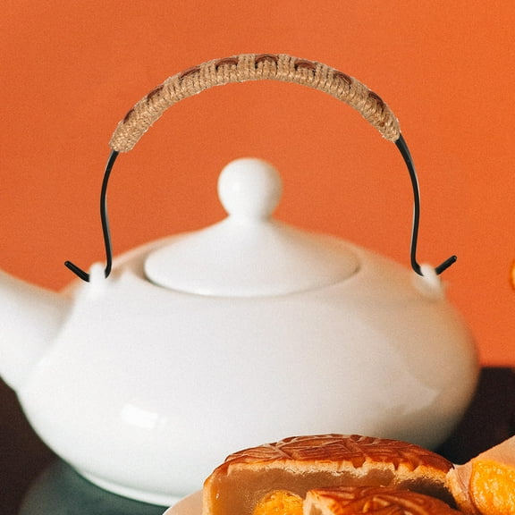 LIOOBO Anti Scald Teapot Grip Iron Handle with Heat Resistance for Daily Use Kettle Accessory