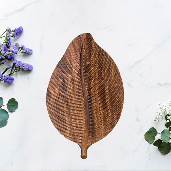 Uonlytech Leaf Shaped Snack Dish Synthetic Material Snack Serving Friends Parties 1Pcs