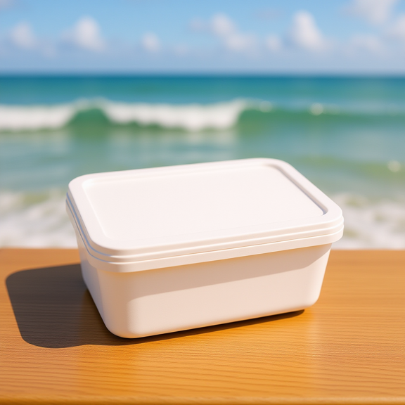 Uonlytech Large Snack Box Container Plastic White for Taste Maintenance in Households 1Pcs