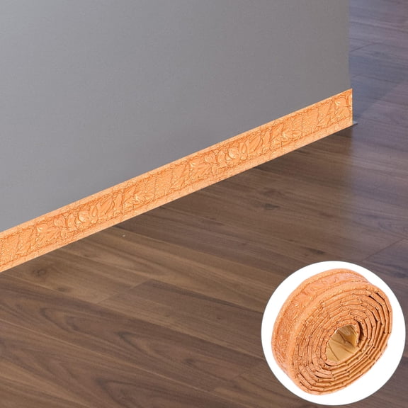 Uonlytech Light Brown Flexible Wall Trim Molding Self Adhesive for Skirting and Ceiling