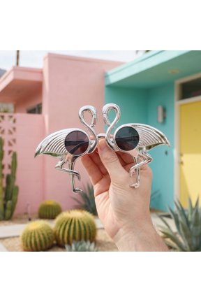 Lightweight Plastic Flamingo Sunglasses with Comfortable Nose Pads for Summer Parties