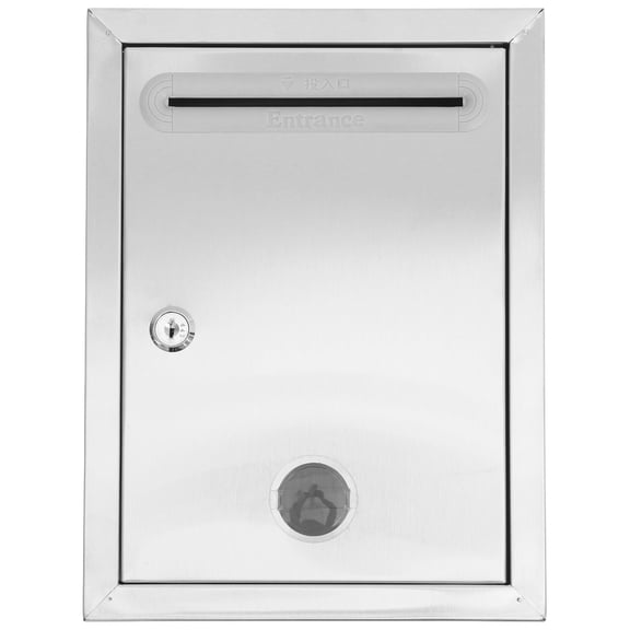 Uonlytech Metal Lockable Donation Box with Slot Wall Mounted Letter Storage for Secure Use