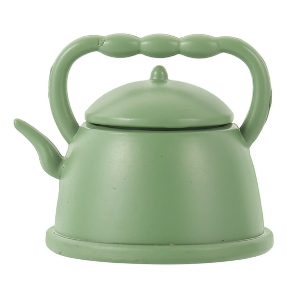 Uonlytech Mini Tea Kettle Decorative Metal Green 1Set for Collectors Shelf Ornament