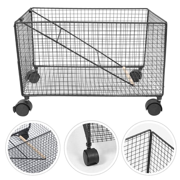 Uonlytech Mobile Gym Equipment Storage Cart Black with Safety Edges for Dumbbells and Workout Gear
