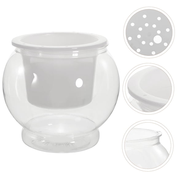 Uonlytech Multi Function Self Watering Flowerpot with Integrated Fish Tank for Home Plant Containers