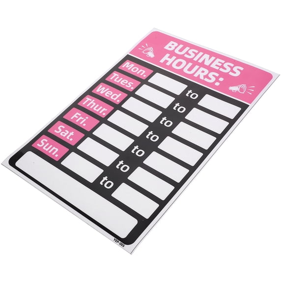 Uonlytech Open-closed Sign Board Pink Pvc 1 Set for Business Use with Fade Resistant and Dirt Proof