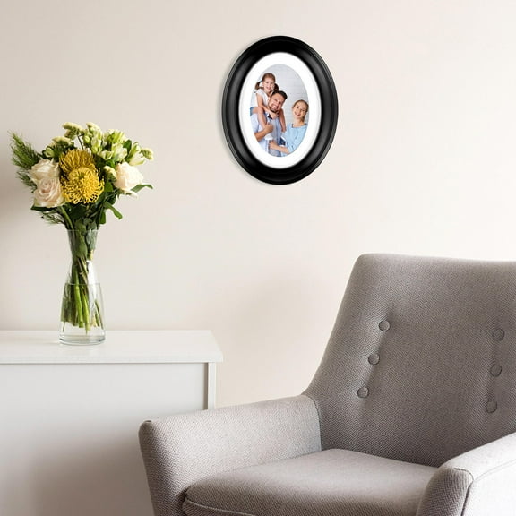 Uonlytech Solid Wood Photo Frame Elegant Black Wall Hanging Decoration for Photos