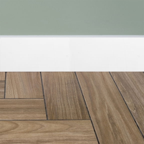 Uonlytech Peel and Stick PVC Skirting Board Trim White Flexible Baseboard for Indoor Outdoor Use