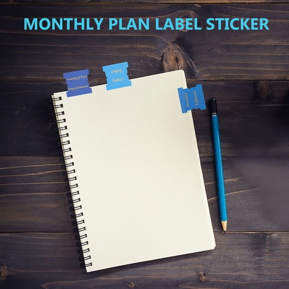 Uonlytech Planner Monthly Tabs Blue Sticky Index Tabs for Books Notebooks and Planners
