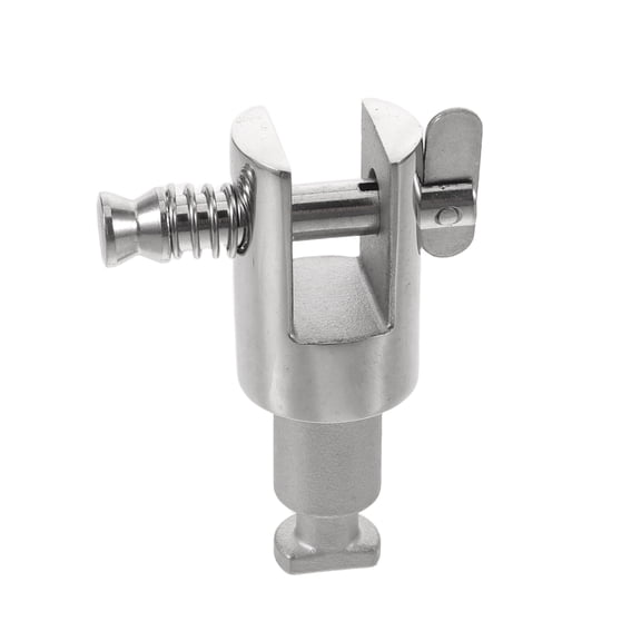 Uonlytech Plated Silver Stainless Steel Marine Bimini Top Bracket with Fork Support for Yacht Rail Mounting