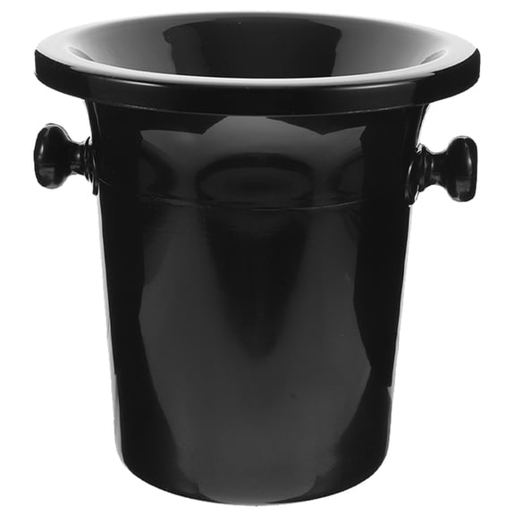 Uonlytech Portable Black Plastic Wine Spittoon Bucket for Temperature Control and Storage