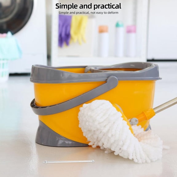 Uonlytech Portable Metal Mop Bucket Lever Pole for Home Cleaning and Storage Convenience