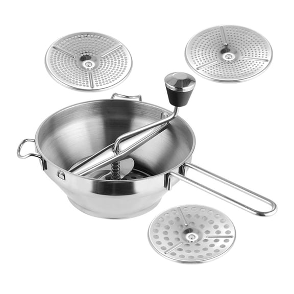 Uonlytech 1Set Portable Stainless Steel Food Pressing Tool for Vegetables and Fruits