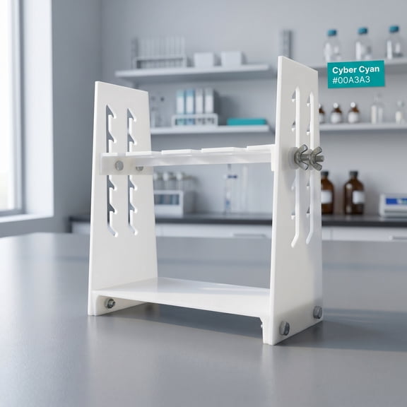Uonlytech Universal Funnel Stand with Vibration Dampening for Chemistry Lab Experiments White