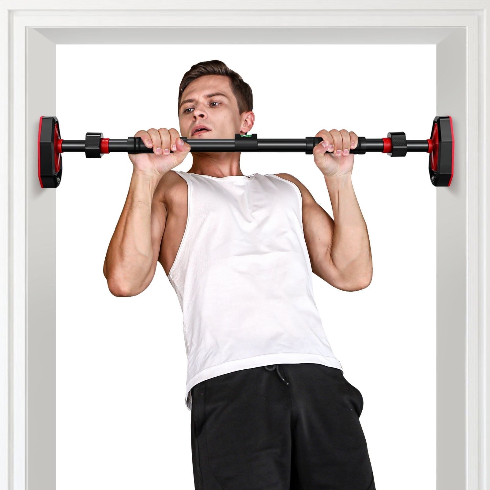 Uonlytech No Drill Door Pull Up Bar for Home Gym with Versatile Workout Options