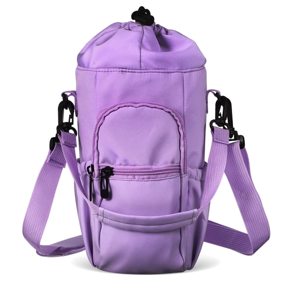 Uonlytech Rectangular Water Bottle Carrier Water Bottle Pouch Violet Cloth Hydration 1Pack
