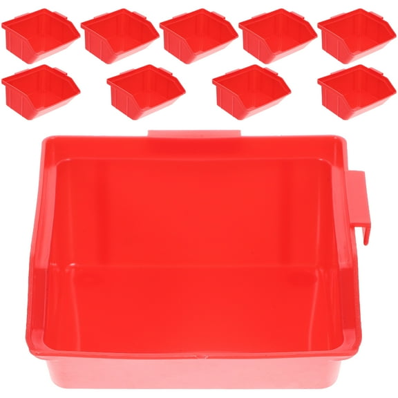 Uonlytech Red Component Storage Case Plastic Box Easy Assembly with Free Combination