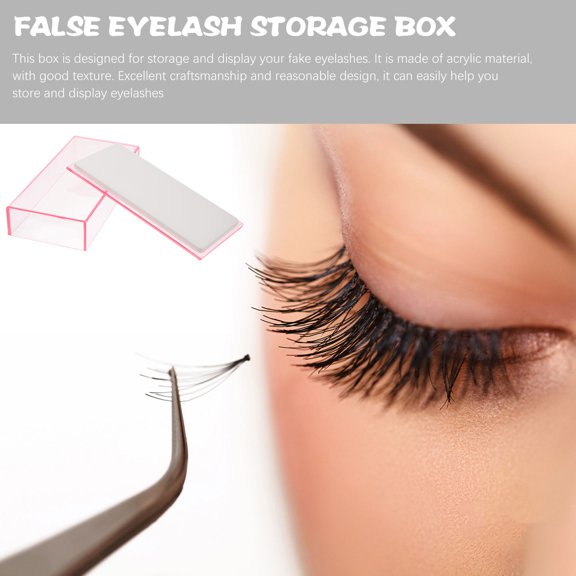 Uonlytech Red Eyelash Storage Box for False Lashes Cosmetic Organizer with Dust Protection