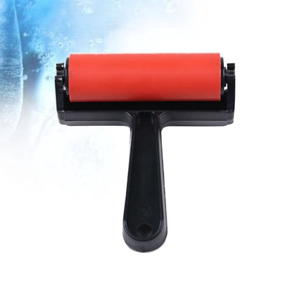 Uonlytech Red Painting Tool Glue Roller with Large Coverage and Convenient Push Handle Design