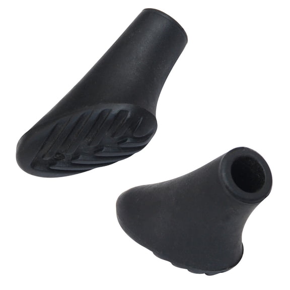 Uonlytech Replacement Rubber Trekking Pole Tips for Walking Sticks Heavy Duty Black Set of 6 Protectors Add Grip and Traction