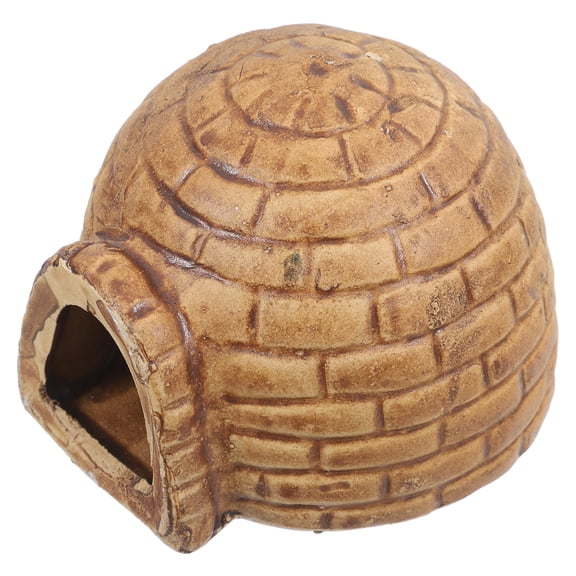 Uonlytech Reptile Cave Hide Ceramic Aquarium Log Natural Style Shelter for Betta Fish and Shrimp
