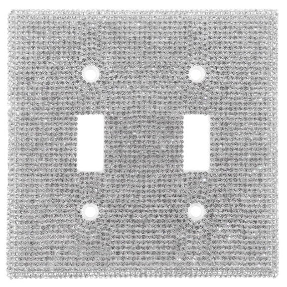 Uonlytech Rhinestone Grey Mirror Outlet Cover Plate for Stylish and Practical Wall Decoration