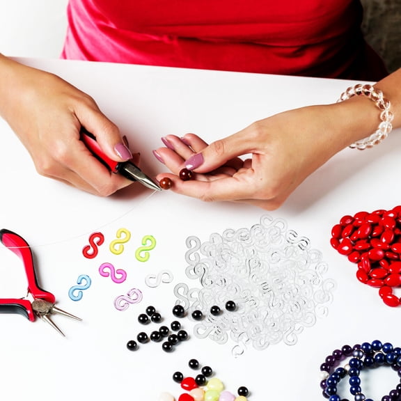 Uonlytech Assorted Color Rubber Band Clips for Bracelets Suitable for Loom Jewelry Kits