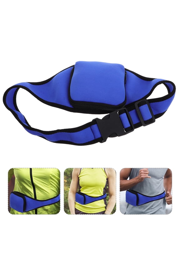 Running Pack Mic Belt Bag Neoprene Blue For Fitness Instructors 1Set